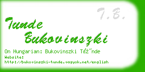 tunde bukovinszki business card